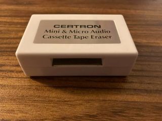 Certron Micro Cassette Tape Eraser For Micro & Mini Cassette Tapes Vintage