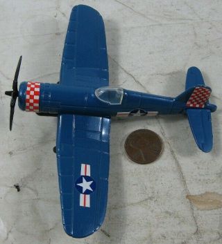Vintage Die Cast Road Champs Wwii Ultimate Soldier F4u - 1a Plane