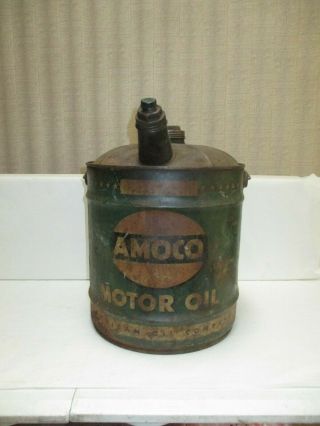 Antique/vintage Amoco Motor Oil Can - 5 Gallon