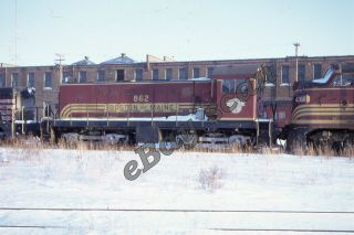 Boston & Maine 862 (alco S - 5) - N.  Billerica,  Mass.  - Dec.  1966 - Kodachrome