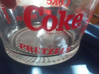 Vintage Coke Coca - Cola Red Lettering Snack Candy Bowl 7 " W X 4 3/8” H
