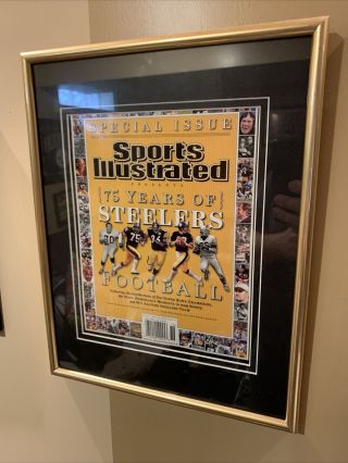 Sports Illustrated 75 Years Of Steelers Football.  Framed.