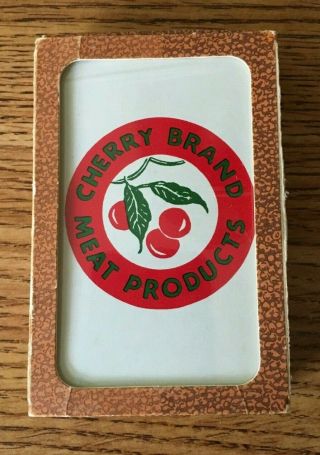 Cherry Brand Meats Promotional Deck Of Playing Cards Chicago,  Il Vtg