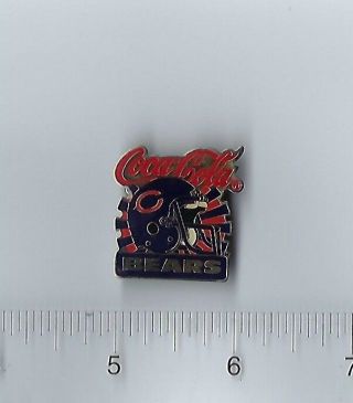Vintage 1980s 1985 Chicago Bears Coke Coca Cola Helmet Logo Lapel Pin