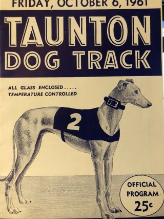 1961 Taunton Greyhound Program