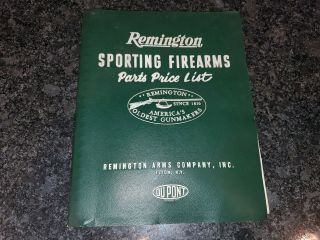 Vintage Remington Gun Rifle Sporting Firearms Parts Price List 1969? 870 700 Etc