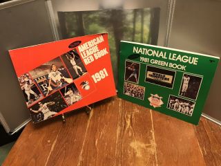 Official National League 1981 Green Book & American League Red Book