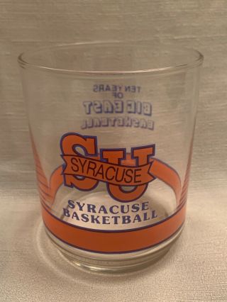 Vintage Glass Syracuse Basketball Big East Getty 4 "