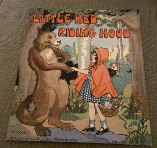 Vintage 1934 Little Red Riding Hood Platt & Munk Co.  Illustrated Children 