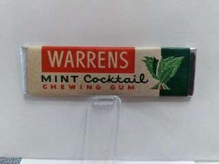 Vtg 1946 American Chewing Gum Wrapper Stick Bowman Warrens Cocktail