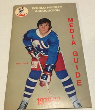 1976/77 Wha Media Guide Quebec Nordiques