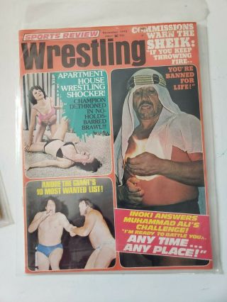 Sports Review Wrestling Annual 1976 Noc 1975 Sheik Andre Sammartino Koloff 2