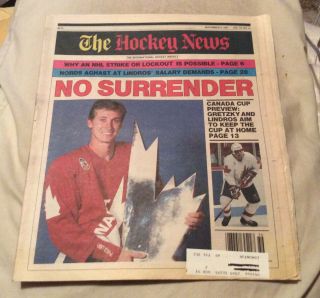 1991 Hockey News Canada Cup Preview Wayne Gretzky Vol.  44 41 H6