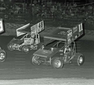 1988 Steve Kinser And Dave Blaney 8 X 10 Ascot World Of Outlaws Sprint Car Photo