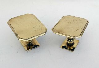 Antique Victorian Brass Miniature Tilt Top Tables Candle Reflectors