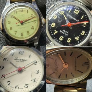 Watch Repair Ebay Vintage Timex Swiss Lucerne Caravelle Mixed Mechanical