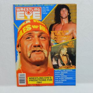 Wrestling Eye Dec.  1990 Hulk Hogan,  Randy Savage,  The Genius,  Bobby Eaton