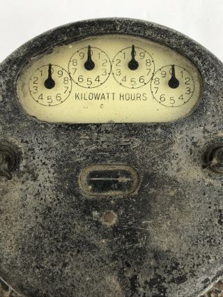 Antique Vintage General Electric I - 14 Single Phase Watt Hour Meter 3