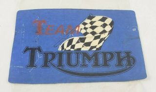 Vintage Team Triumph Motorcycle Racing Decal Sticker