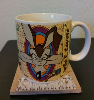 Vintage Warner Brothers Wile E Coyote Mug Cup Applause 1995