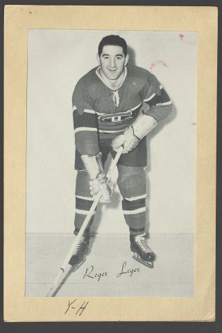 Beehive Hockey Photo • Montreal Canadien • Roger Leger