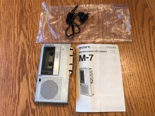 Vintage Sony M - 7 Microcassette Recorder
