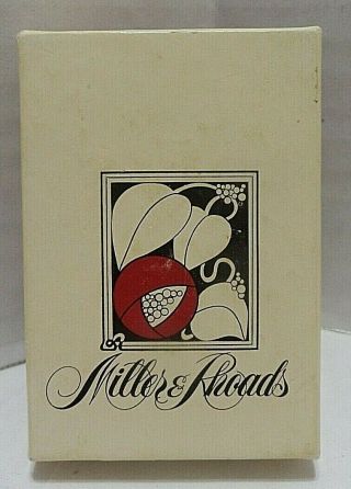 Vintage Miller & Rhoads Department Store Empty Jewelry Gift Box Red Maroon Cream