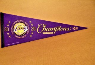 2020 Los Angeles Lakers Nba Champions Basketball 12x30 Inch Wincraft Pennant