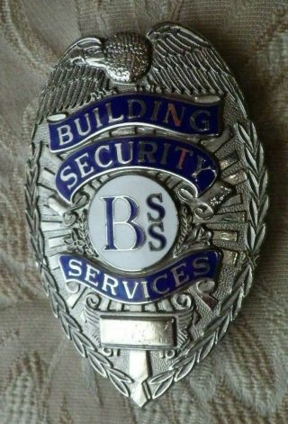Obsolete Antique Building Security Services Badge Smith & Warren Everson - Ross Co