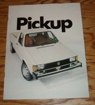 1982 Volkswagen Vw Pickup Truck Sales Brochure 82
