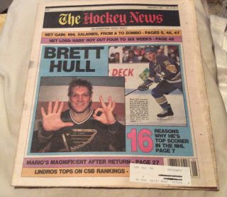 1991 Hockey News Brett Hull 50 Goals In 50 Games Vol.  44 21 H6