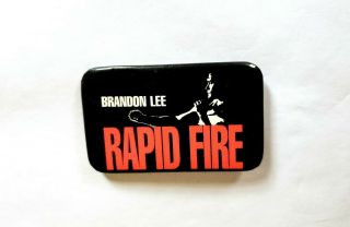 Vintage 1992 Rapid Fire Movie Promo Pin - Brandon Lee Powers Boothe Button