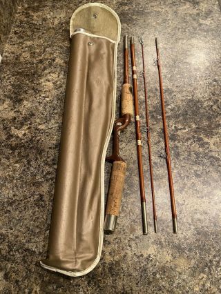 Vintage Eagle Claw Trailmaster 6 1/2 Ft Spinning Rod 4tmc With Case