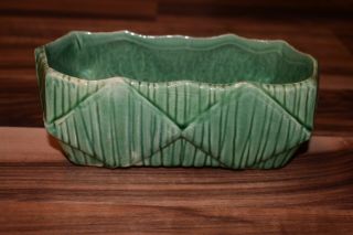 Vintage Mccoy Usa Green Pottery Planter