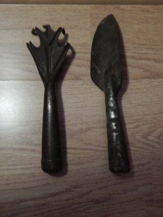Shovel And Rake Vintage Garden Hand Tools Set Of 2