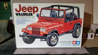 Tamiya Jeep Wrangler Open Top Square Headlight Un Built Unbuilt 1995 Issue 1:24