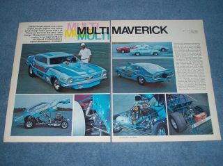 Ohio George Montgomery 1970 Ford Multi - Maverick Funny Car Vintage Article