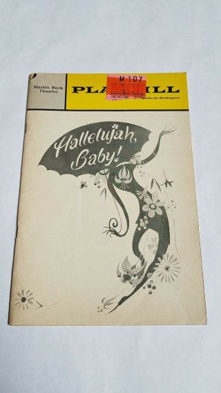 Vintage Broadway Playbill 58 - Hallelujah Baby Billy Dee Williams Leslie Uggams