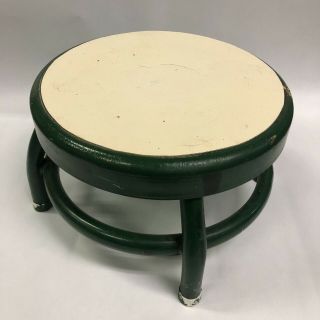 Vintage Step Foot Stool Heavy Duty Medical Office Kitchen Small Round Industrial