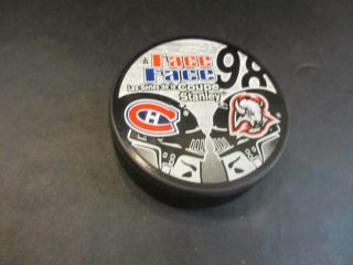1998 Face To Face Montreal Canadiens Vs Buffalo Sabres Stanley Cup Playoffs Puck