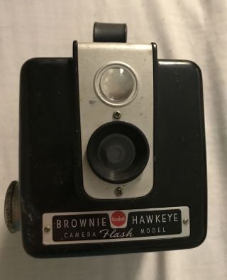Vintage Black Eastman Kodak Company - Brownie,  Hawkeye Camera Flash Model -