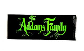 Rare Vintage 1991 The Addams Family Movie Promo Bumper Sticker Decal Video Store