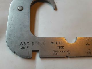 Vintage Pratt and Whitney A.  A.  R.  Steel Wheel Gage 2