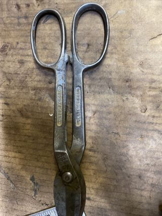 Vintage Wiss Tin Snips & Shears Solid Steel A10 11 " Cutters