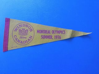 1976 Montreal Olympics Pennant,  Windsor Canadian Supreme Whiskey