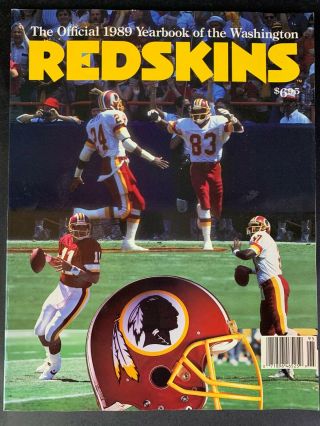 1989 Washington Redskins Official Yearbook Mark Rypien Darrell Green Nfl