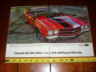1970 Chevrolet Chevelle Ss - 2 Page Ad