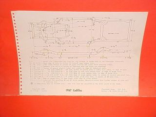 1967 Cadillac Deville Convertible Fleetwood 60 Special Frame Dimension Chart