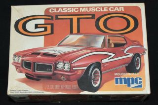 Vintage Mpc 1971 Pontiac Gto Model Car Kit Complete And Unbuilt 71