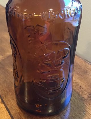 Vintage Fischer Biere d ' Alsace Brown Empty Beer Bottle 2